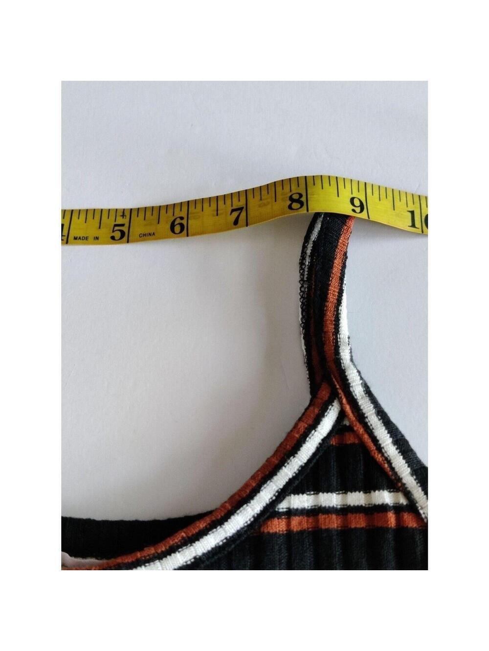 Button Front Striped Ribbed Knit Midi Dress - Picture 4 of 8